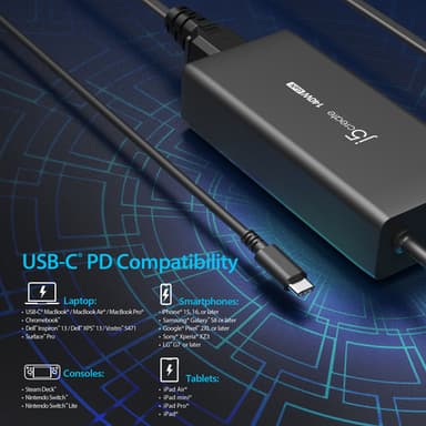 j5create JUP17140 140W GaN PD3.1 USB-C® - EU view 6
