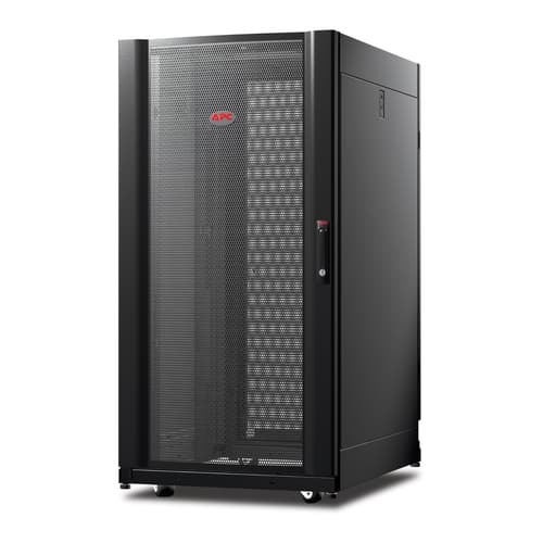 APC NetShelter AV, Server Rack Enclosure, 24U, 10-32 Threaded Rails, Black, 1199H x 600W x 806D mm