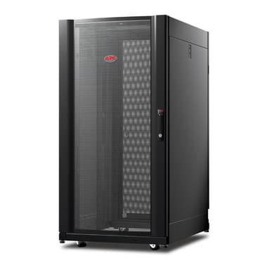 APC NetShelter AV, Server Rack Enclosure, 24U, 10-32 Threaded Rails, Black, 1199H x 600W x 806D mm view 1