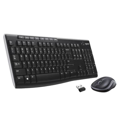 Logitech 920-004508 keyboard Mouse included Home RF Wireless QWERTY US International Black view 1