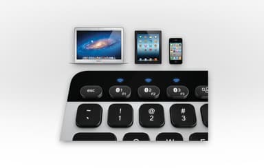 Logitech 920-004270 mobile device keyboard AZERTY French Bluetooth Black, White view 4