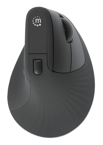 Manhattan Ergonomic Vertical Wireless Mouse (Right Handed), Black, Adjustable 800/1200/1600dpi, 2.4Ghz (effective range up to 10m), Six Button with Scroll Wheel, Nano USB-A receiver, AA battery (included), Three Year Warranty view 12