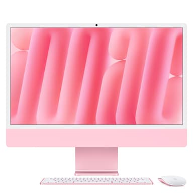 Apple iMac 24-inch with Retina 4.5K display: M4 chip with 10‑core CPU and 10‑core GPU, 16GB, 256GB SSD - Pink view 1