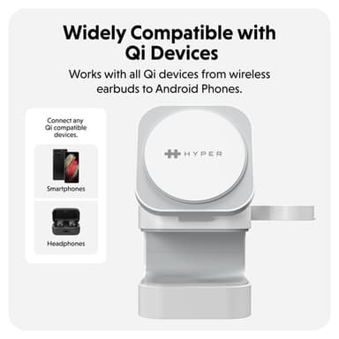 Targus HJ3320WHGL mobile device charger Headphones, Smartphone, Smartwatch White USB Wireless charging Fast charging Indoor view 5