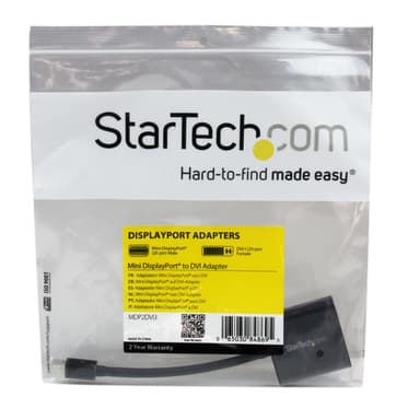 StarTech.com Mini DisplayPort to DVI Adapter - Mini DP to DVI-D Converter - 1080p Video - mDP or Thunderbolt 1/2 Mac/PC to DVI Monitor - Compact mDP 1.2 to DVI Single-Link Adapter Dongle view 4