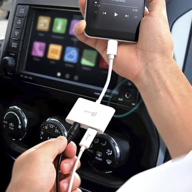j5create JCA122 USB-C® to 3.5mm Audio Adapter with Power Delivery, Black view 7