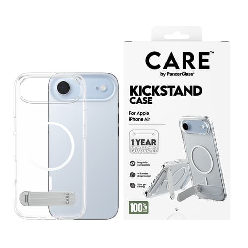 PanzerGlass CARE™ by ® Kickstand Case Transparent w. MagSafe iPhone Air