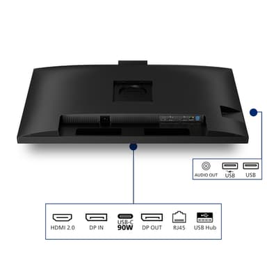 Philips 3000 series 32B2U3601H/00 computer monitor 80 cm (31.5") 2560 x 1440 pixels Quad HD LCD Black view 5