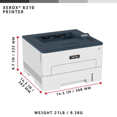 Xerox B310 A4 40ppm Wireless Duplex Printer PS3 PCL5e/6 2 Trays Total 350 Sheets UK view 12