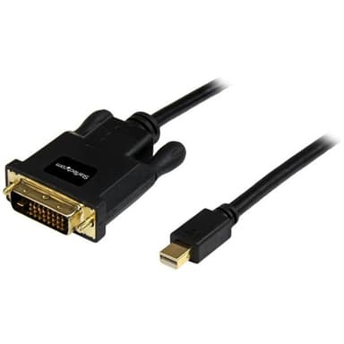 StarTech.com 10ft (3m) Mini DisplayPort to DVI Cable - Mini DP to DVI Adapter Cable - 1080p Video - Passive mDP 1.2 to DVI-D Single Link - mDP or Thunderbolt 1/2 Mac/PC to DVI Monitor view 1