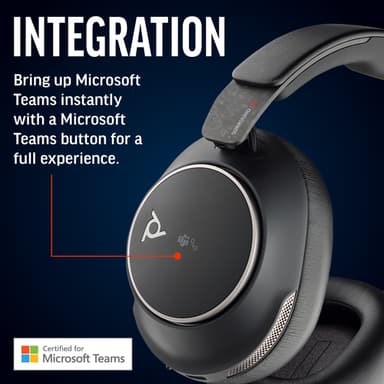HP Poly Voyager Surround 80 UC USB-C Headset +USB-C/A Adapter view 4
