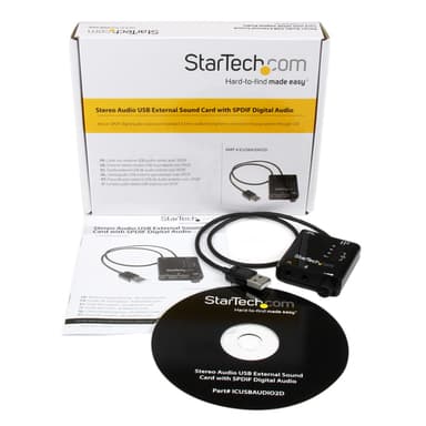 StarTech.com USB Stereo Audio Adapter External Sound Card with SPDIF Digital Audio and Stereo Mic view 5