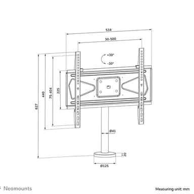 Neomounts DS42-430BL14 TV stand 32-55"- bolt-down - swivel view 19