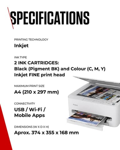 Canon PIXMA TS4150i Inkjet A4 1200 x 1200 DPI Wi-Fi view 6