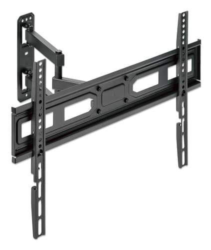 Manhattan Wall Mount for TV & Monitors (Full Motion), For screens 32" to 65", VESA compatibility: all between 100x100mm to 600x400mm - check the dimensions of the four mounting holes on back of screen to ensure it fits, Max 35kg, Black, Bracket, Lifetime Warranty