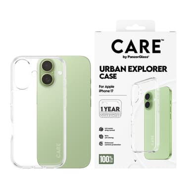 PanzerGlass CARE™ by ® Urban Explorer Case Transparent iPhone 17 view 2