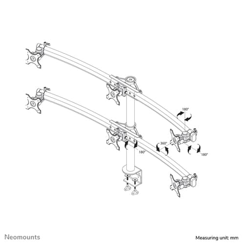 Neomounts FPMA-D700D6 Monitor arm 19-27"