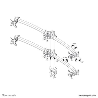 Neomounts FPMA-D700D6 Monitor arm 19-27" view 10