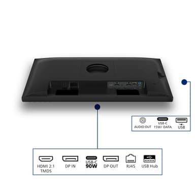 Philips 24B2U3601 computer monitor 60.5 cm (23.8") 2560 x 1440 pixels Quad HD LCD Black view 4