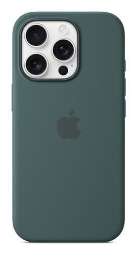 Apple iPhone 16 Pro Silicone Case with MagSafe - Lake Green view 3