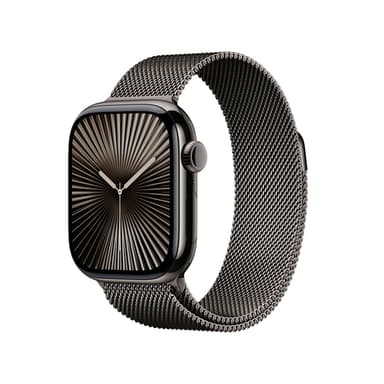 Apple Watch Series 10 GPS + Cellular 42mm Slate Titanium Case with Slate Milanese Loop view 1
