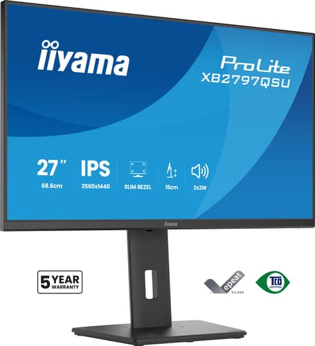 iiyama ProLite XB2797QSU-B1 computer monitor 68.6 cm (27") 2560 x 1440 pixels Quad HD LED Black