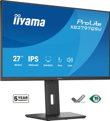 iiyama ProLite XB2797QSU-B1 computer monitor 68.6 cm (27") 2560 x 1440 pixels Quad HD LED Black view 1