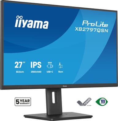 iiyama ProLite XB2797QSN-B1 computer monitor 68.6 cm (27") 2560 x 1440 pixels Quad HD LCD Black view 1