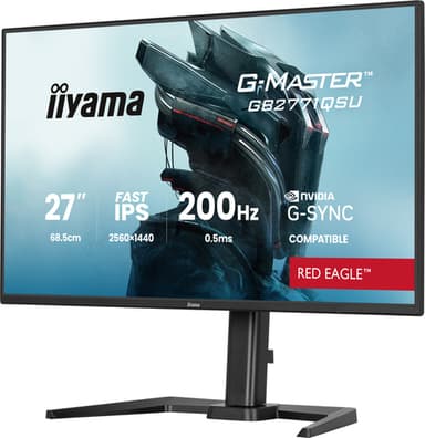 iiyama G-MASTER GB2771QSU-B1 computer monitor 68.6 cm (27") 2560 x 1440 pixels Wide Quad HD Black view 3