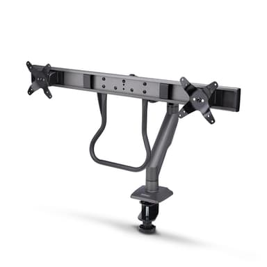 StarTech.com Desk Mount Dual Monitor Arm with Crossbar, Up To 27" Displays, VESA 75x75/100x100, Max 33lb/15kg, C-Clamp, Fully Articulating, Mechanical Spring, TAA view 1