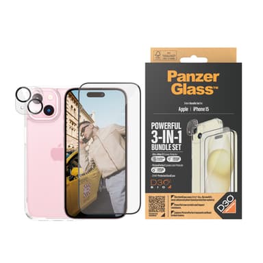 PanzerGlass ® 3-in-1 Bundle iPhone 15 Clear screen protector Apple 1 pc(s) view 2