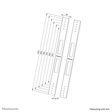 Neomounts AWL-250BL18 VESA extension kit view 6