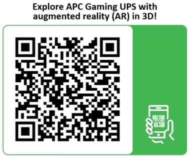 APC Back-UPS Pro for Gaming, 2200VA/1320W, Tower, 230V, 2x UK and 2x IEC C13 outlets, RGB Lights, Pure Sine Wave, Midnight (Black) view 6