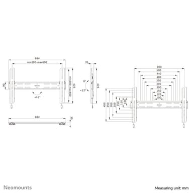Neomounts WL35S-850BL16 TV mount wall 42-86" - tiltable - lockable - fast installation view 20