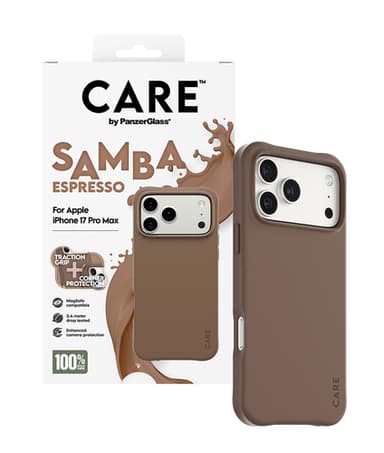 PanzerGlass CARE™ by ® Samba Case Espresso w. MagSafe iPhone 17 Pro Max view 5