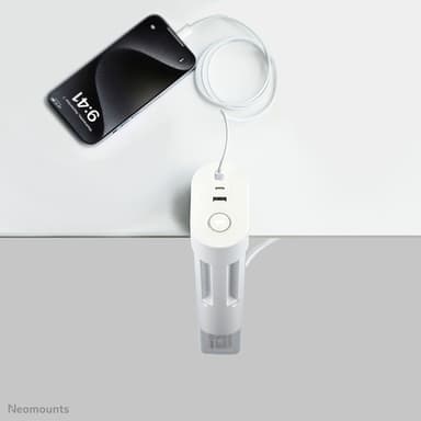 Neomounts DS22-840WH6 Desk socket with clamp and USB-C and USB-A ports - Quick charge view 8