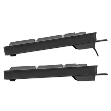 Manhattan Keyboard UK USB Wired, Standard Qwerty layout, Black, Full Size Keys, Cable 1.5m, USB-A connection, Plug and Play, Three Year Warranty, Retail Boxed view 5