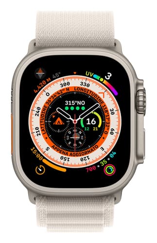 Apple Watch Ultra OLED 49 mm Digital 410 x 502 pixels Touchscreen 4G Titanium Wi-Fi GPS (satellite)