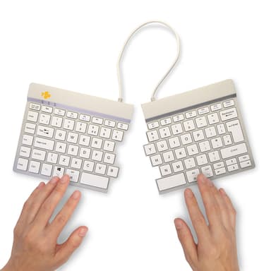 R-Go Tools Ergonomic keyboard R-Go Split Break with break software, ergonomic split keyboard, QWERTY (UK), Bluetooth, white view 6