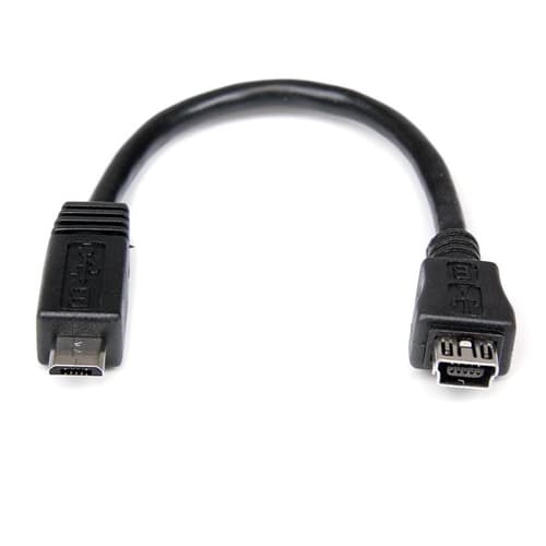 StarTech.com 6in Micro USB to Mini USB Adapter Cable M/F