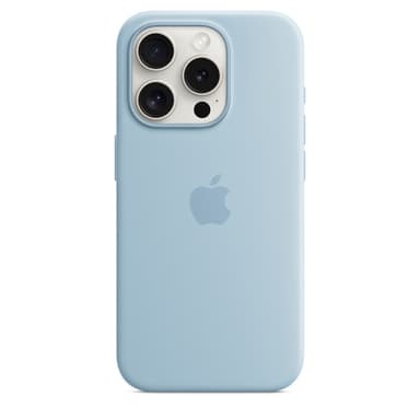 Apple iPhone 15 Pro Silicone Case with MagSafe - Light Blue view 3