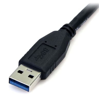 StarTech.com 0.5m (1.5ft) Black SuperSpeed USB 3.0 Cable A to Micro B - M/M view 3