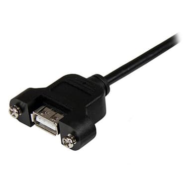 StarTech.com 3 ft Panel Mount USB Cable A to A - F/M view 2