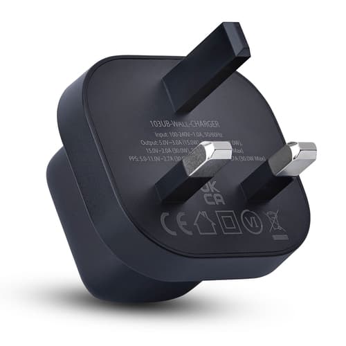 StarTech.com 30W USB‑C Wall Charger, Portable GaN Charger with USB Power Delivery Fast Charging, GaN 5V/9V/15/20V PD, USB-C Charger, Black