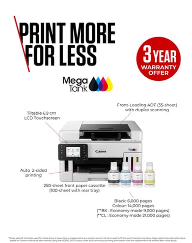 Canon MAXIFY GX6550 Inkjet A4 600 x 1200 DPI Wi-Fi view 5