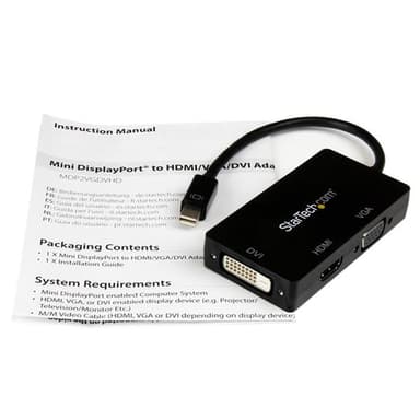 StarTech.com Travel A/V Adapter: 3-in-1 Mini DisplayPort to VGA DVI or HDMI Converter view 7