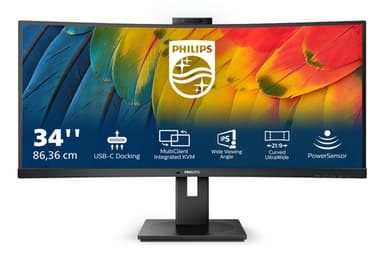 Philips 5000 series 34B1U5600CH/00 computer monitor 86.4 cm (34") 3440 x 1440 pixels Wide Quad HD LCD Black view 2