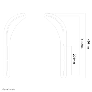 Neomounts NS-SB100 Sonos soundbar holder - max 15 kg - screen installation view 3
