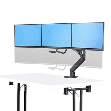 StarTech.com Desk Mount Triple Monitor Arm with Crossbar For Up To Three 27in Screens, VESA 75x75/100x100, Tool-Less Arm Adjustments, C-Clamp/Grommet, Spring-Assisted Arm view 5