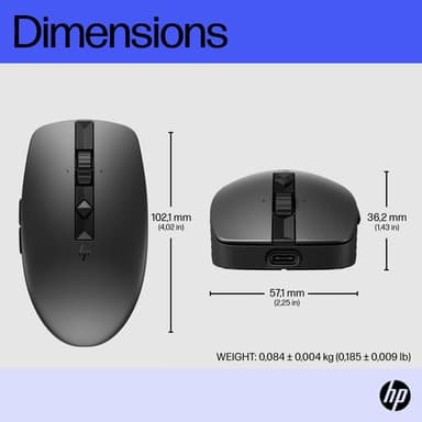 HP 715 Rechargeable Multi-Device Mouse view 5
